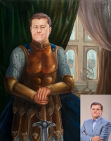 Obraz olejny portretowy Zamów portret w oleju na płótnie._18
