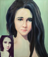 Obraz olejny portretowy Zamów portret w oleju na płótnie._33