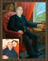 Obraz olejny portretowy Zamów portret w oleju na płótnie._36