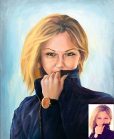 Obraz olejny portretowy Zamów portret w oleju na płótnie._41