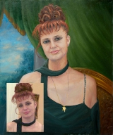 Obraz olejny portretowy Zamów portret w oleju na płótnie._48