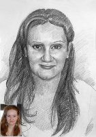 Portret ołówka na papierze_52
