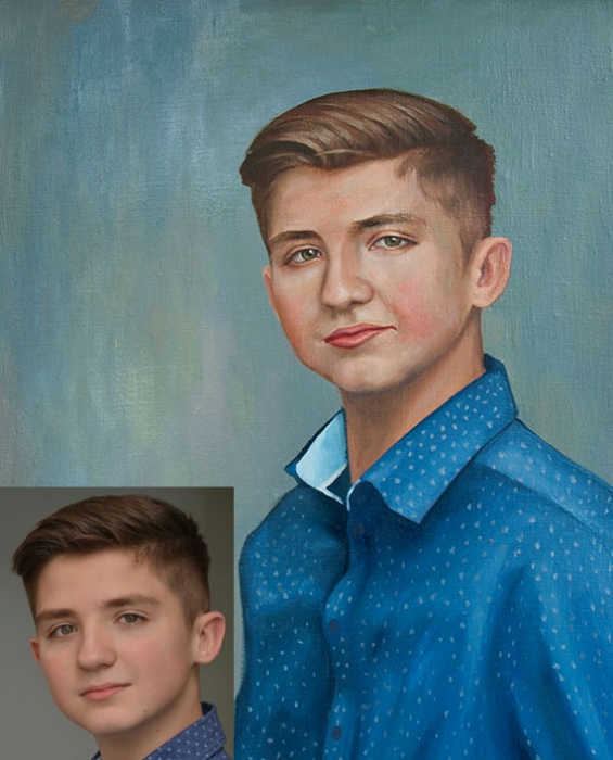 Obraz olejny portretowy Zamów portret w oleju na płótnie._16
